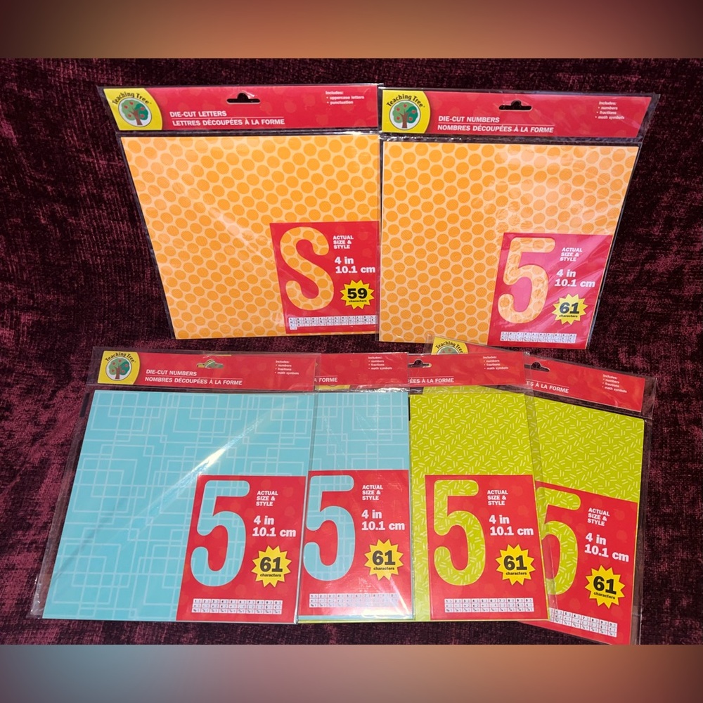 NWT Teaching Tree Bulletin Board Die-Cut Numbers And Letters
